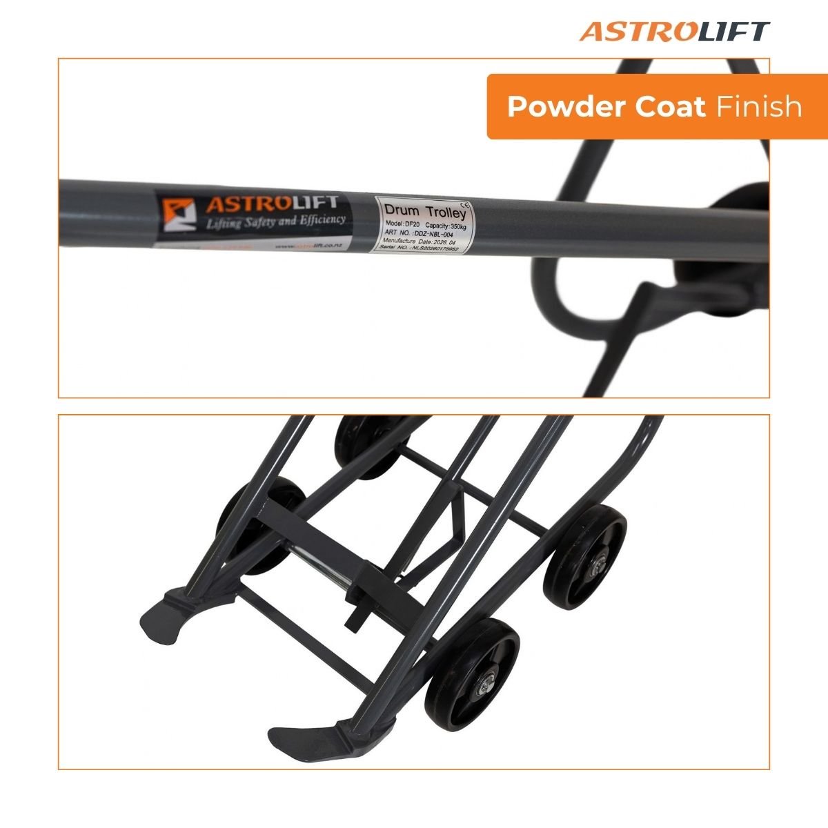 Buy Drum Cradle - Powdercoated  in Dollies and Cradles available at Astrolift NZ